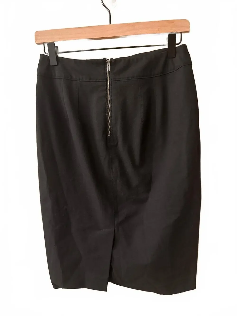 LOFT Classic Black Pencil Skirt with Back Zipper Closure